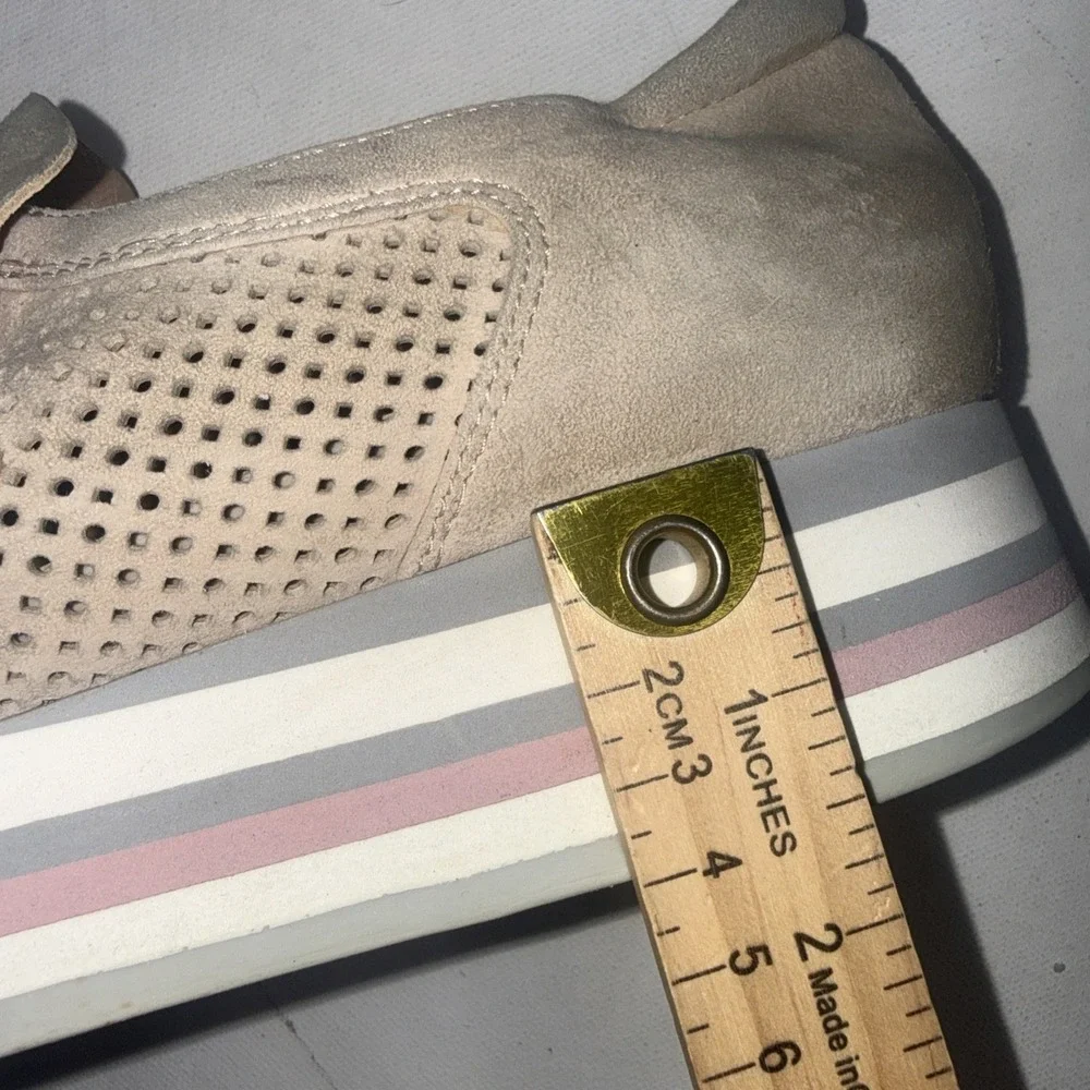 Softwaves Cadie Platform Sneakers Shoes Sand Beige 38 US 7.5 PreOwned‎